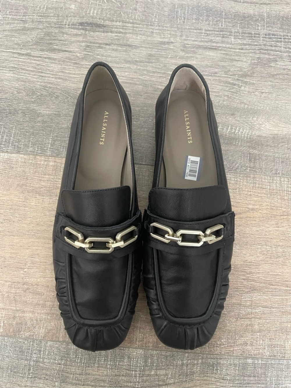 New AllSaints Sapphire Chain Loafer size 9 - Picture 3 of 8